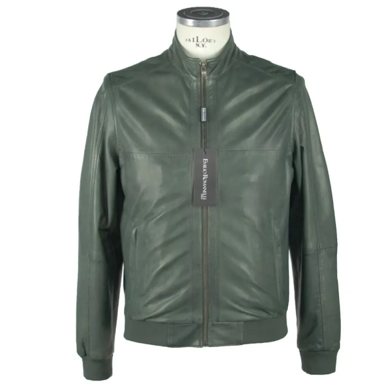 Emerald Elegance Leather Jacket sold by Louxly