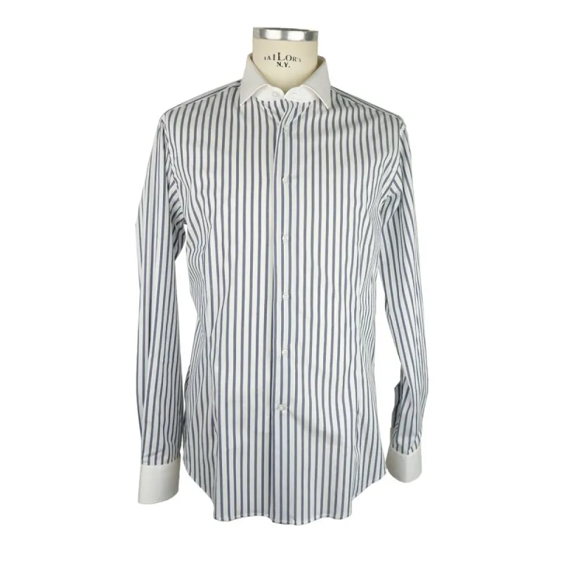 Elegant Striped Milano Cotton Shirt sold by Louxly