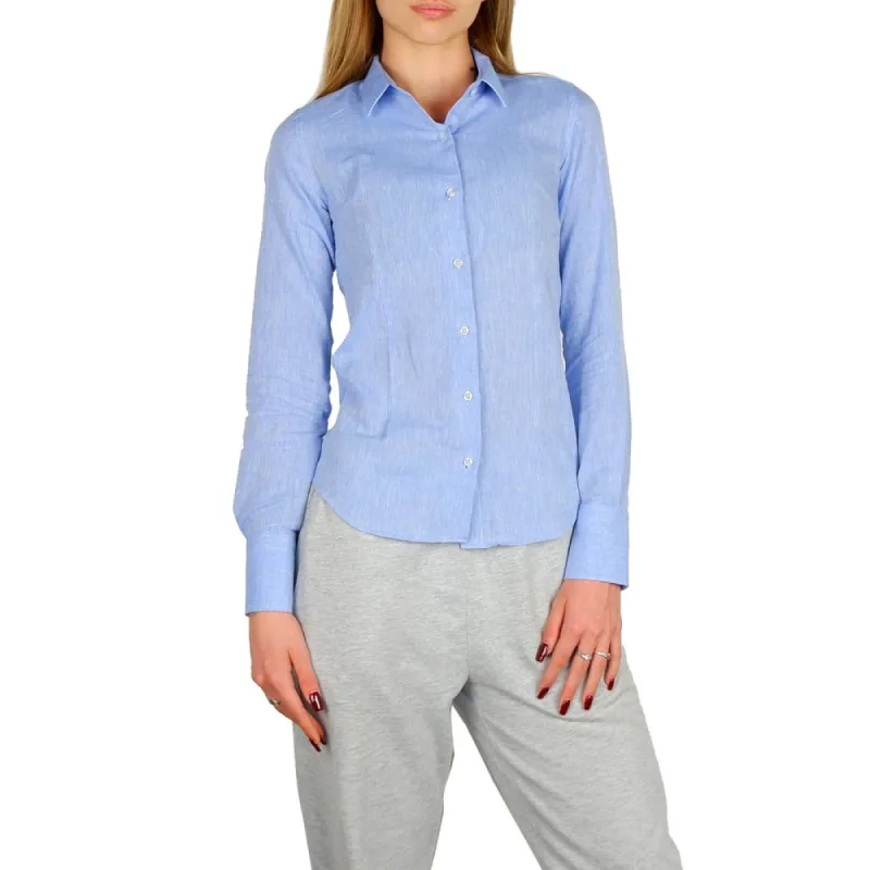 Milano Slim Fit Cotton-Linen Blend Shirt sold by Louxly