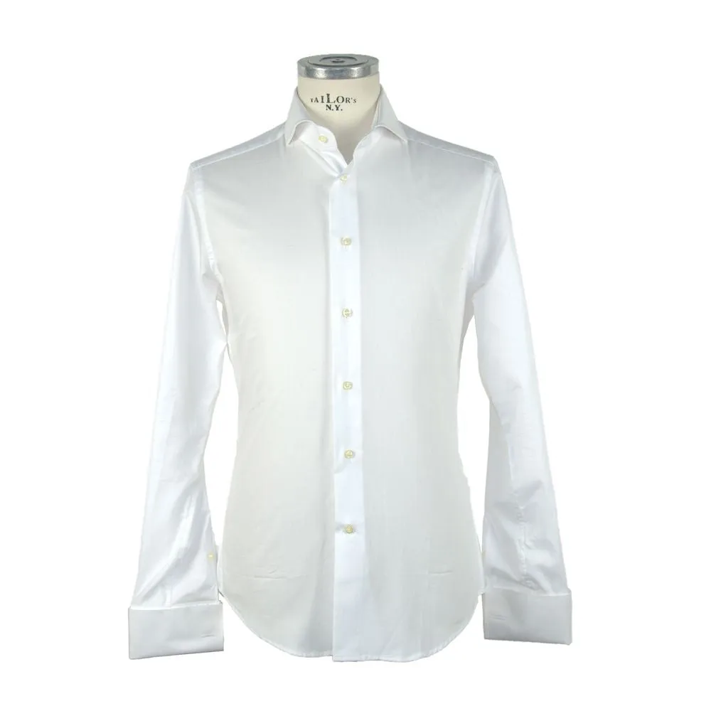 Elegant Ceremony White Cotton Shirt sold by Louxly