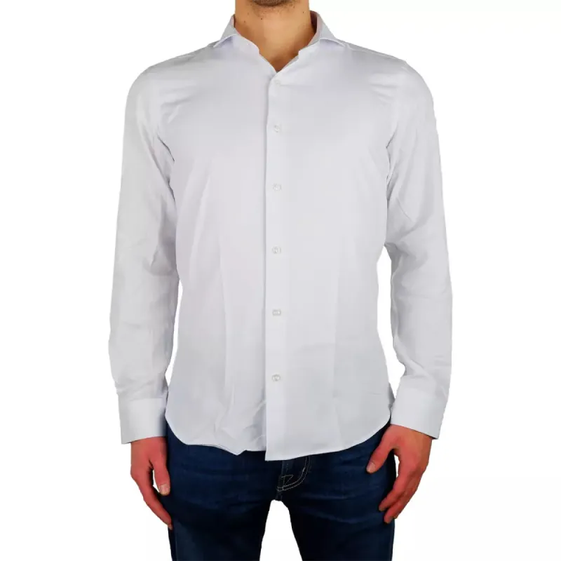Elegant Milano White Oxford Shirt sold by Louxly