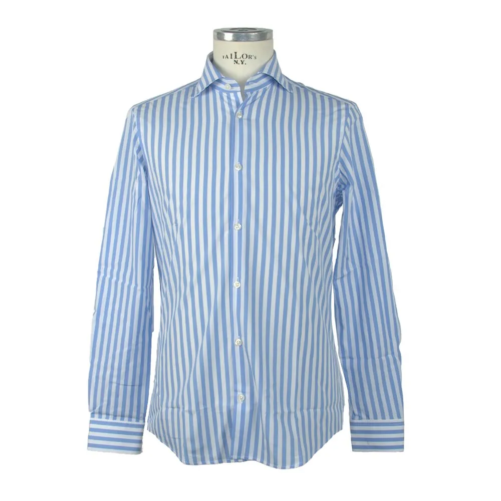 Elegant Light Blue Long Sleeve Shirt sold by Louxly
