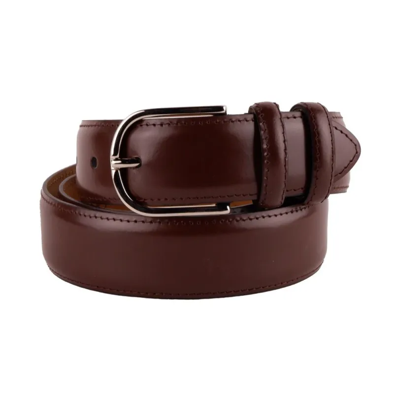 Elegant Smooth Brown Calfskin Belt sold by Louxly