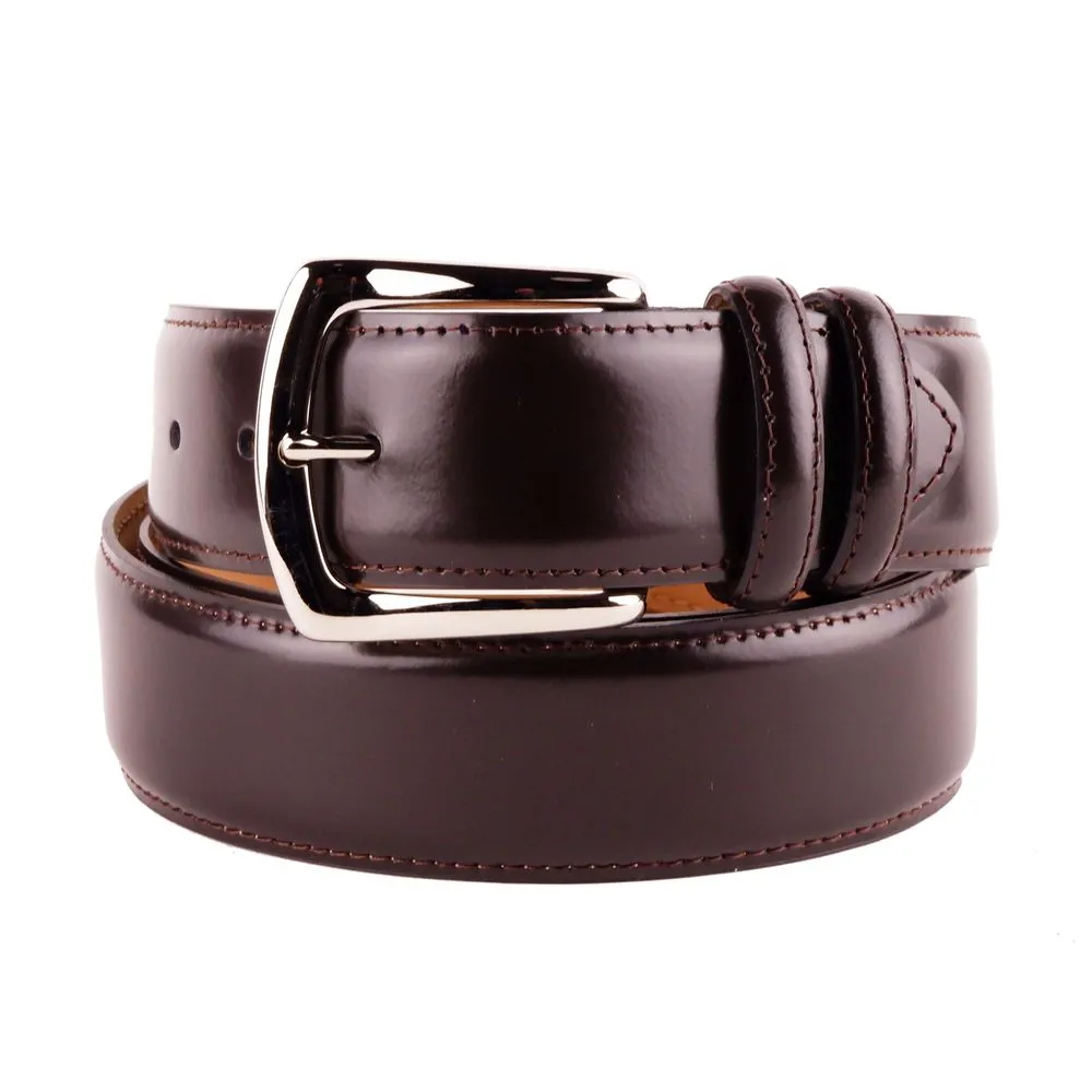 Elegant Smooth Brown Calfskin Men's Belt sold by Louxly