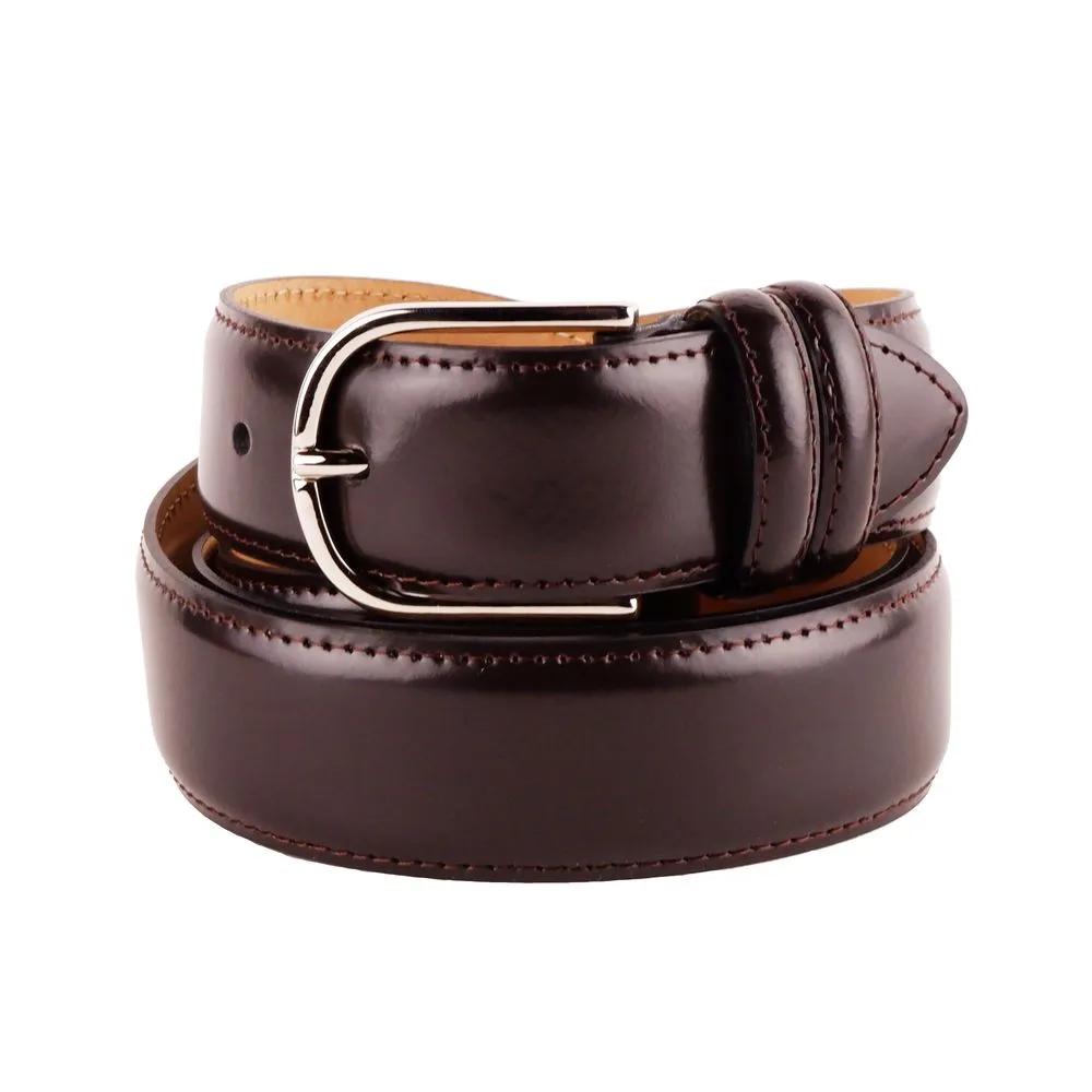 Elegant Smooth Brown Calfskin Belt sold by Louxly