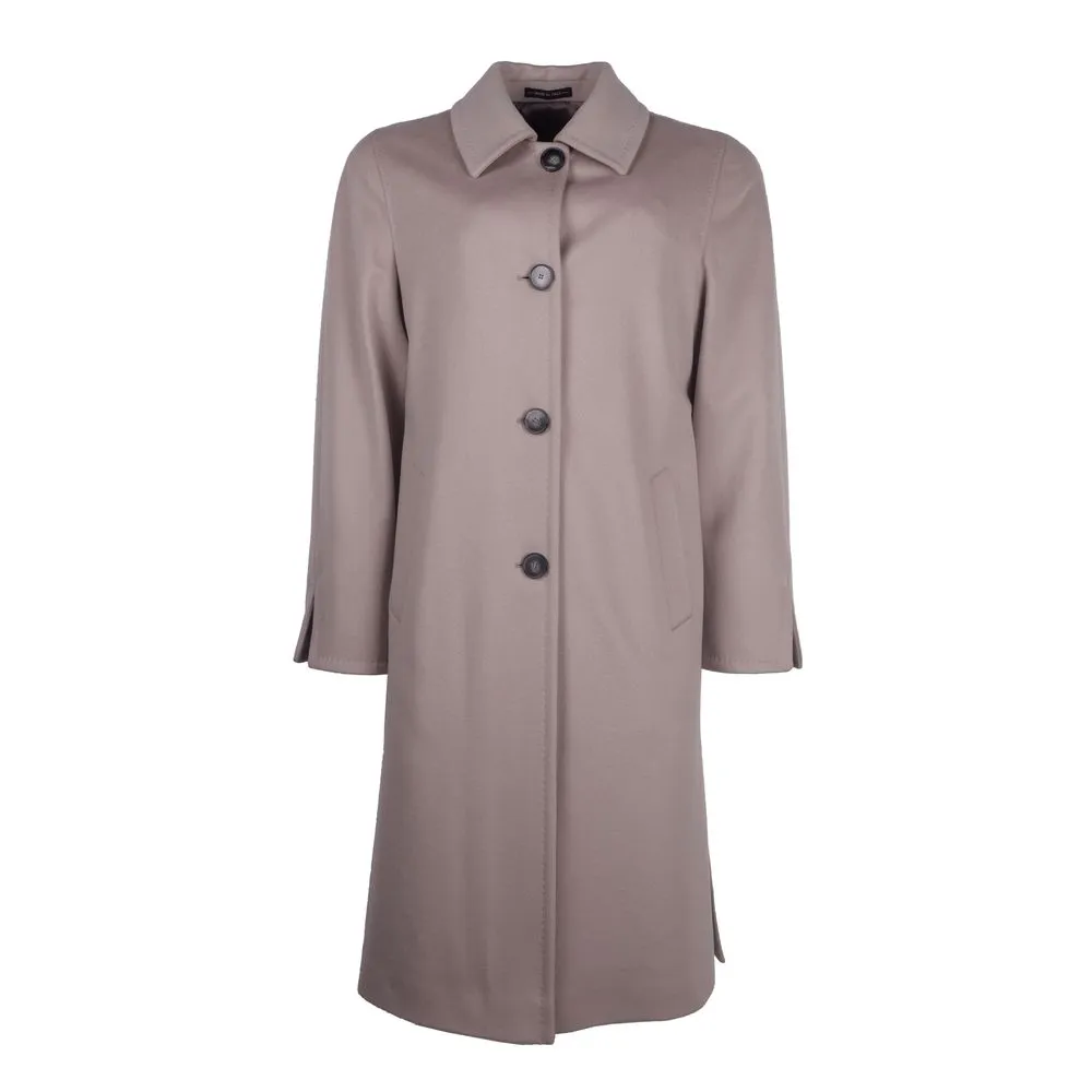 Elegant Virgin Wool Four-Button Coat sold by Louxly