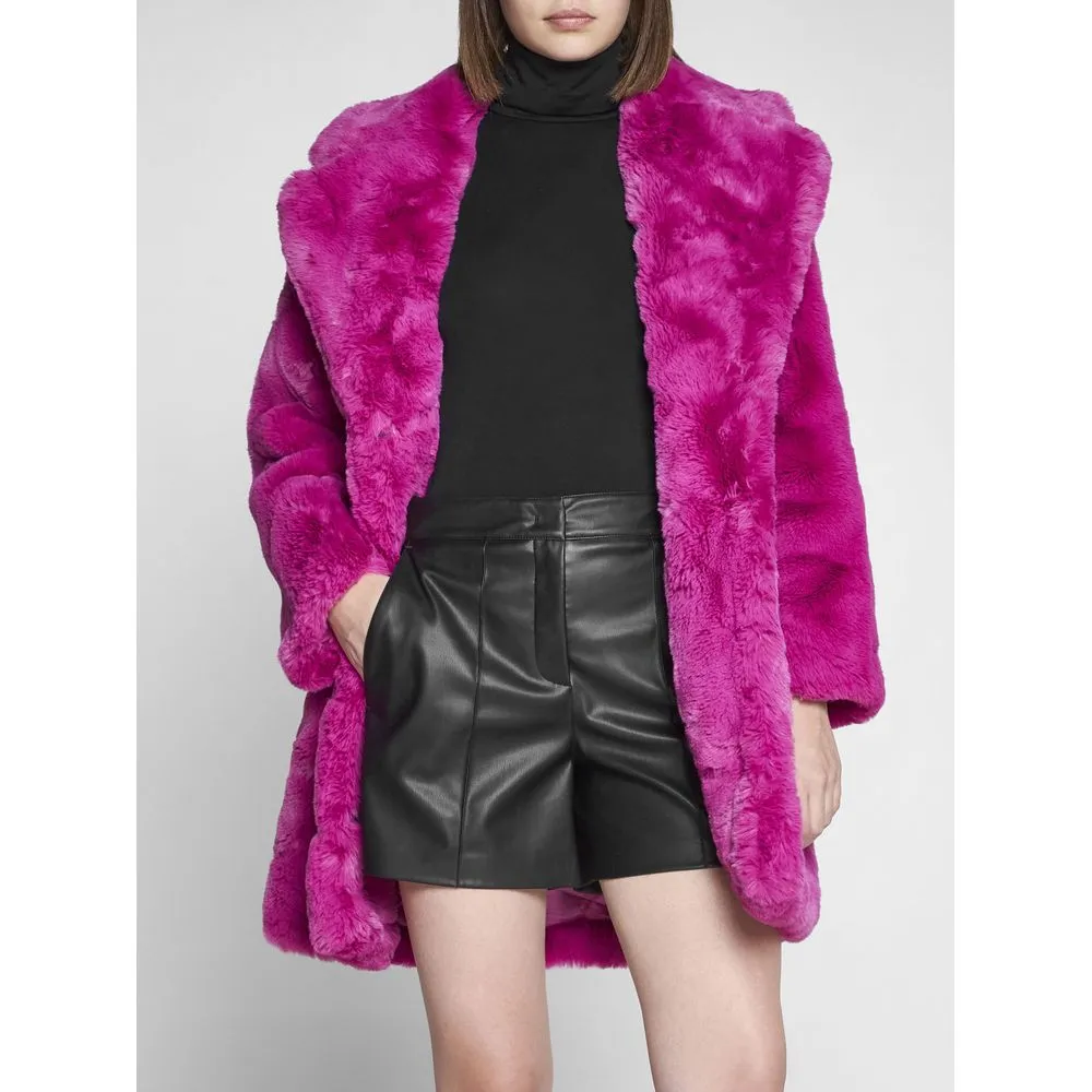Chic Pink Faux Fur Jacket - Eco-Friendly Winter Essential sold by Louxly product image thumbnail 2