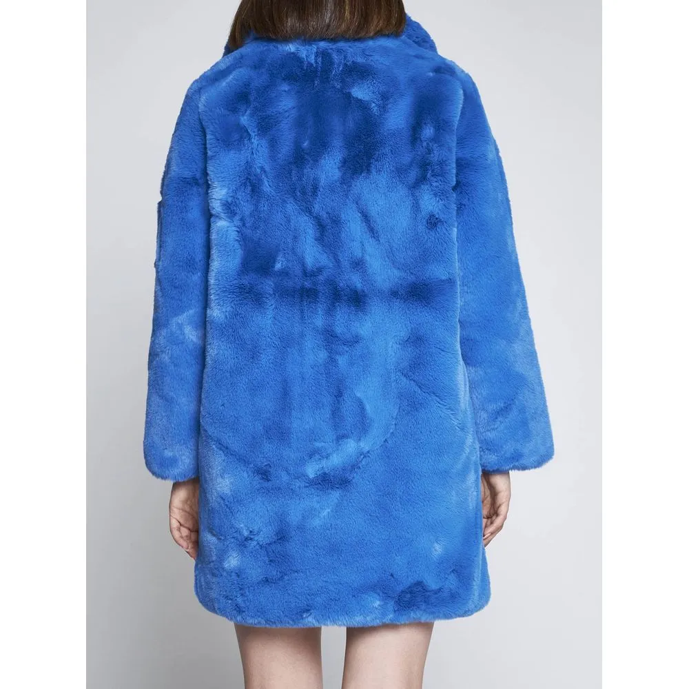 Chic Sapphire Eco-Fur Jacket – Unparalleled Warmth sold by Louxly product image thumbnail 3