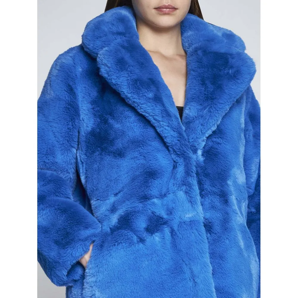 Chic Sapphire Eco-Fur Jacket – Unparalleled Warmth sold by Louxly product image thumbnail 5