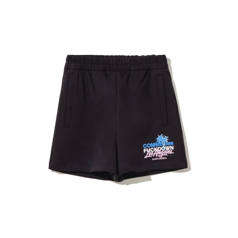 Chic Black Cotton Shorts with Side Pockets sold by Louxly