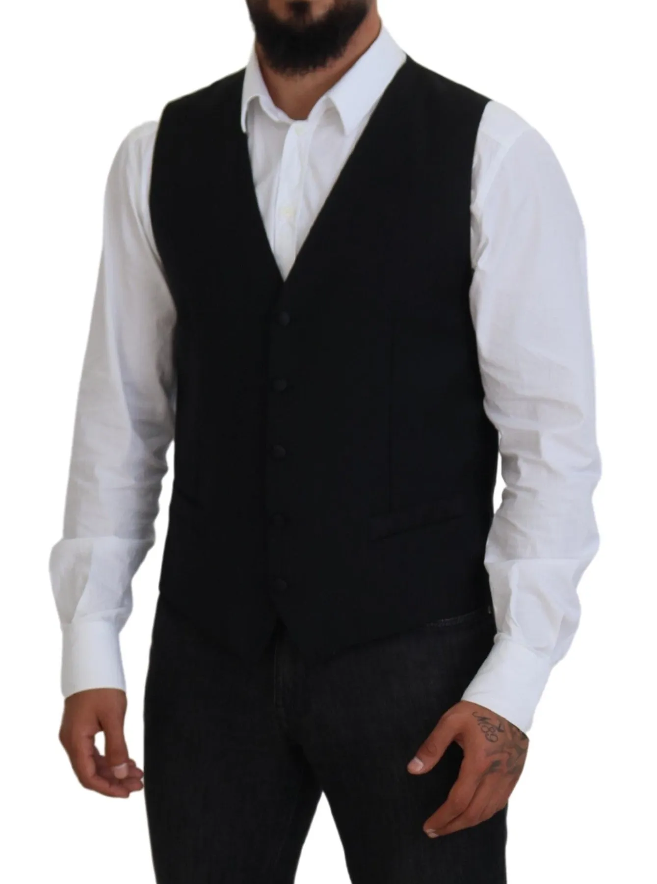 Elegant Single Breasted Formal Vest sold by Louxly product image thumbnail 5