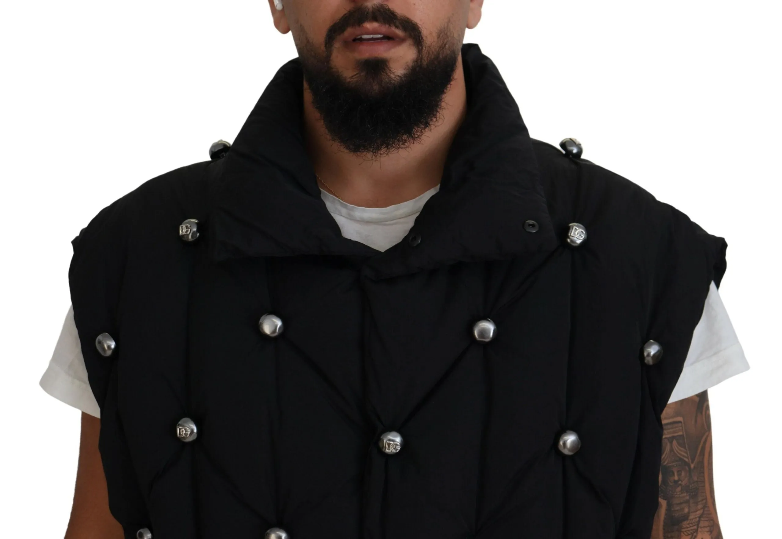 Elegant Black Sleeveless Vest Jacket sold by Louxly product image thumbnail 4