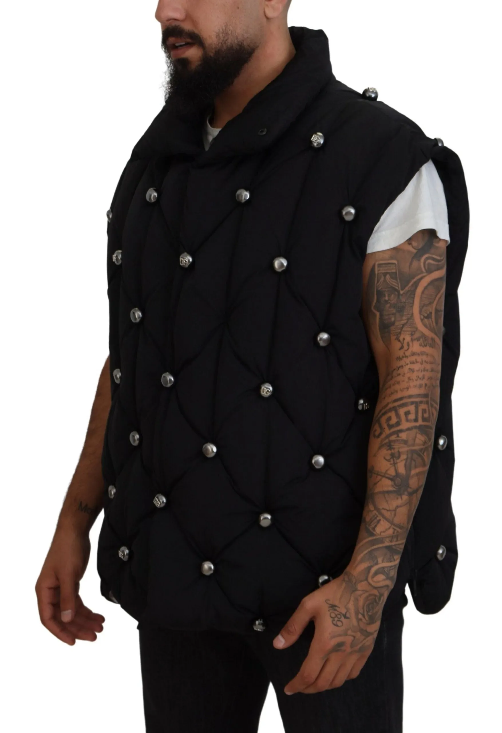 Elegant Black Sleeveless Vest Jacket sold by Louxly product image thumbnail 2
