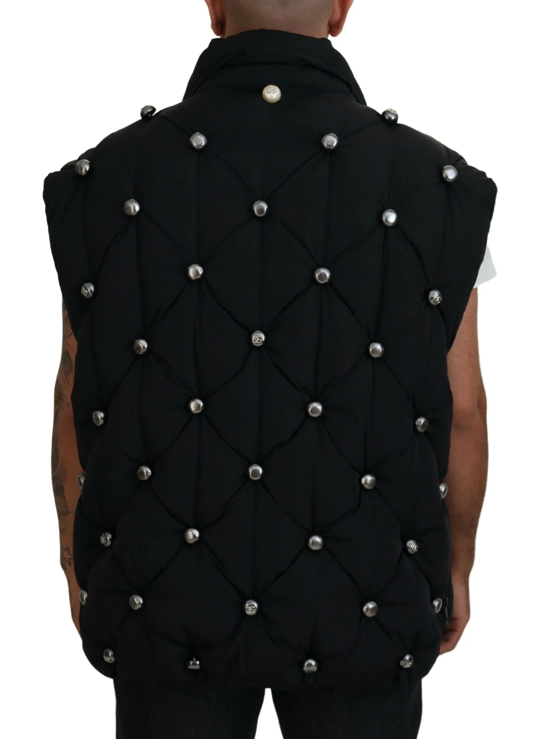 Elegant Black Sleeveless Vest Jacket sold by Louxly product image thumbnail 3