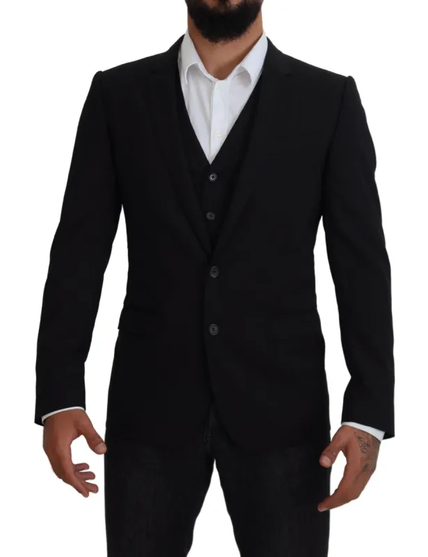 Elegant Black Martini Two-Piece Suit sold by Louxly