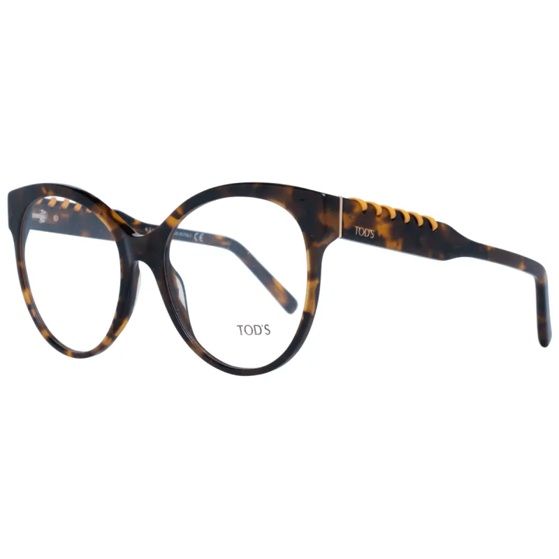 Chic Brown Round Full-Rim Women's Glasses made by Tod's