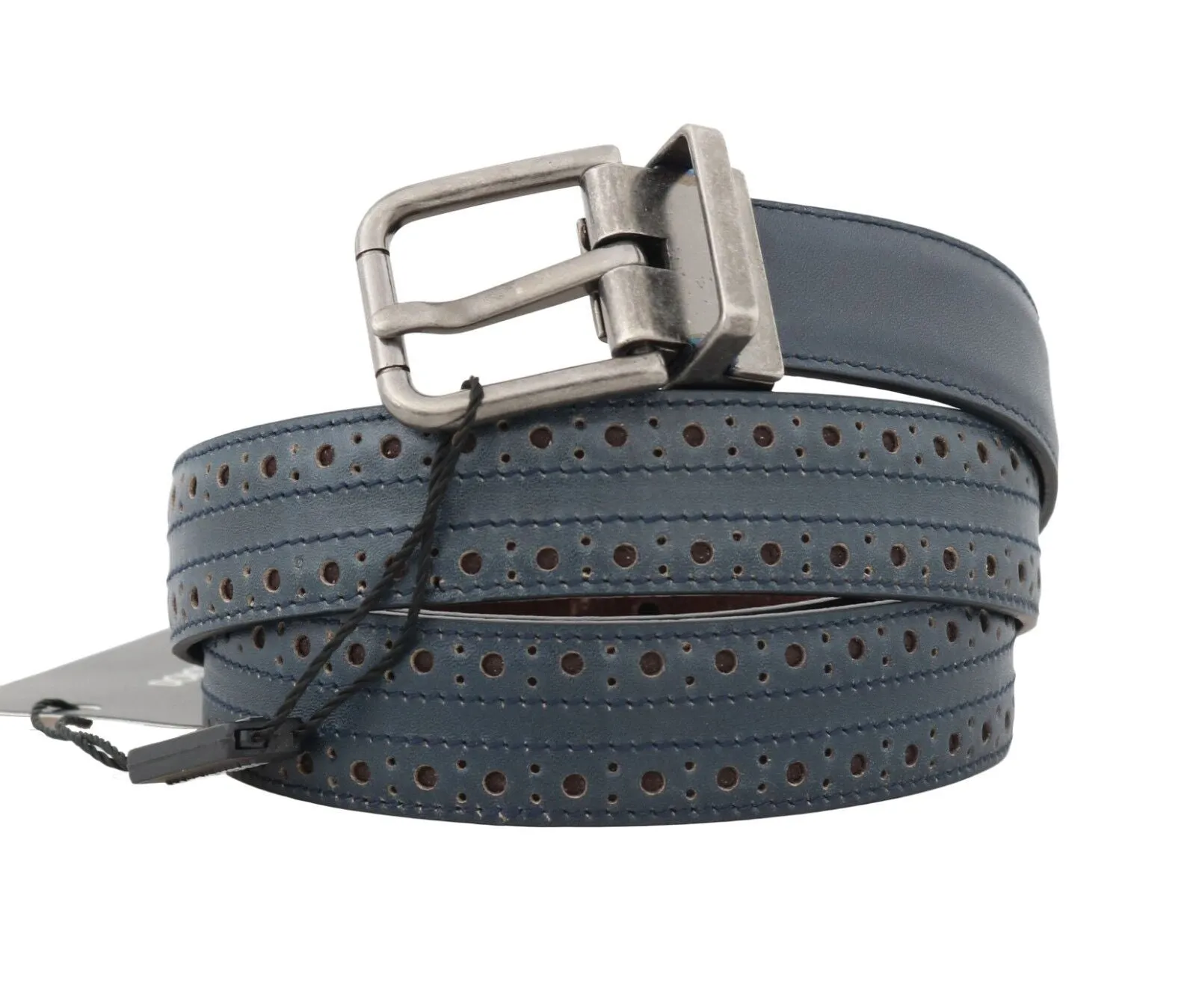 Elegant Blue Leather Men's Belt sold by Louxly product image thumbnail 2