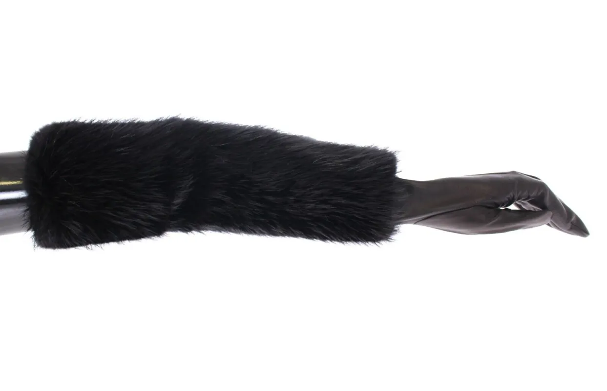 Elegant Elbow-Length Beaver Fur Gloves sold by Louxly