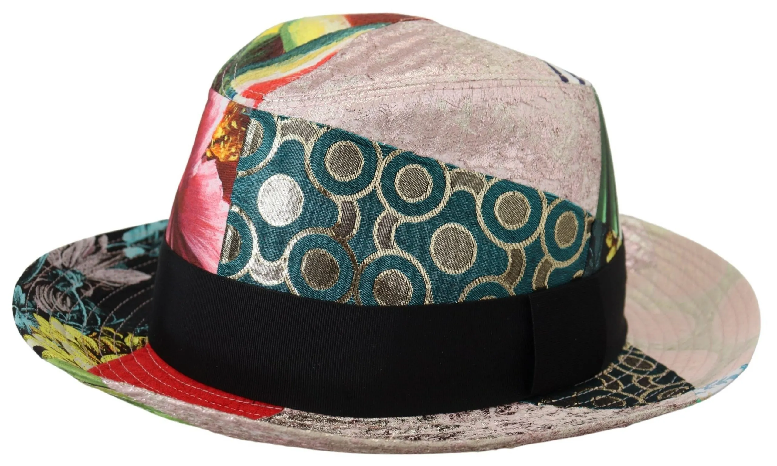 Eclectic Chic Multicolor Fedora Cap sold by Louxly product image thumbnail 4