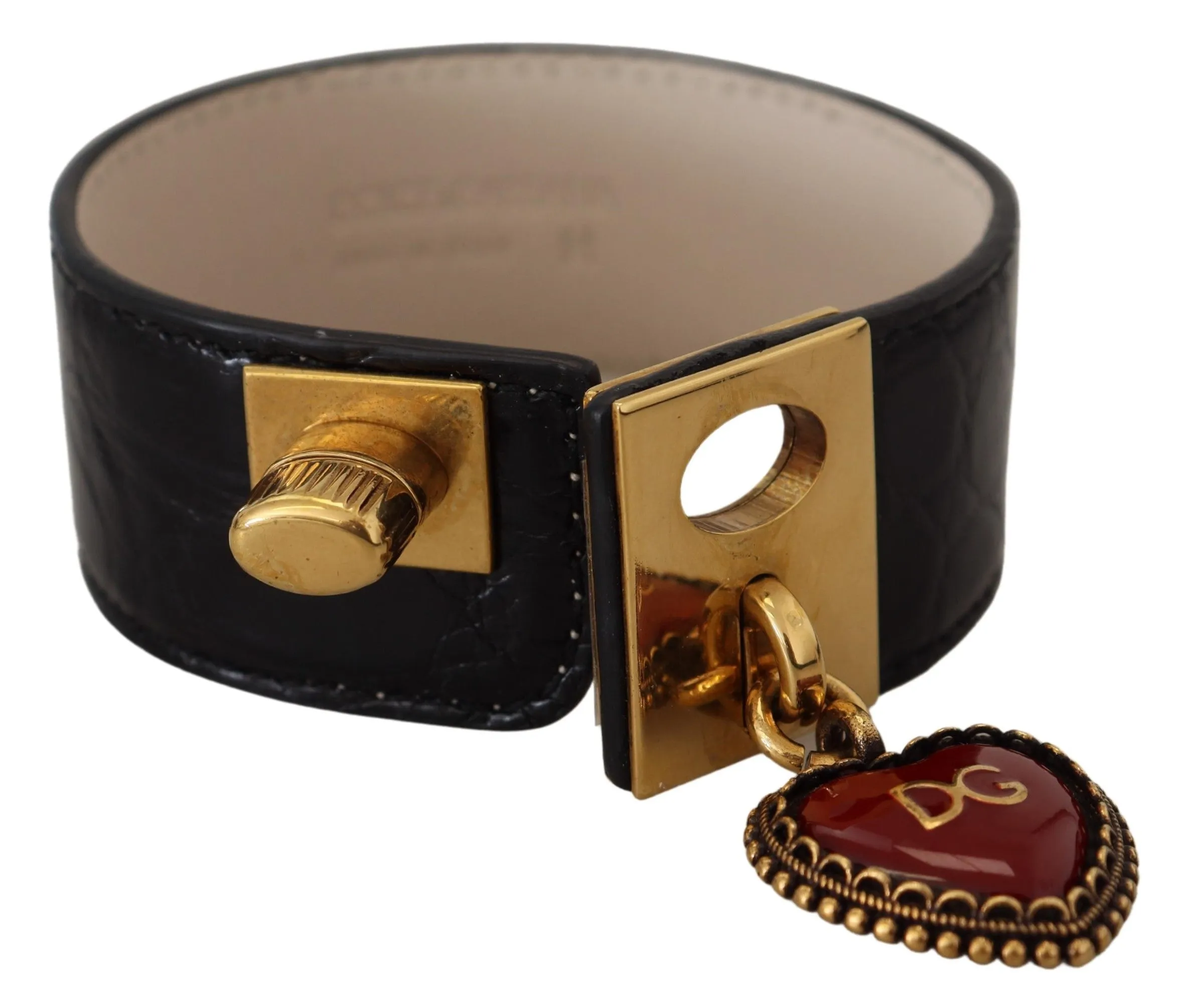 Elegant Black Leather Gold Detail Bracelet sold by Louxly product image thumbnail 3
