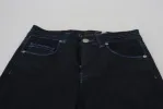 Chic Slim-Fit Cotton Denim in Dark Blue sold by Louxly
