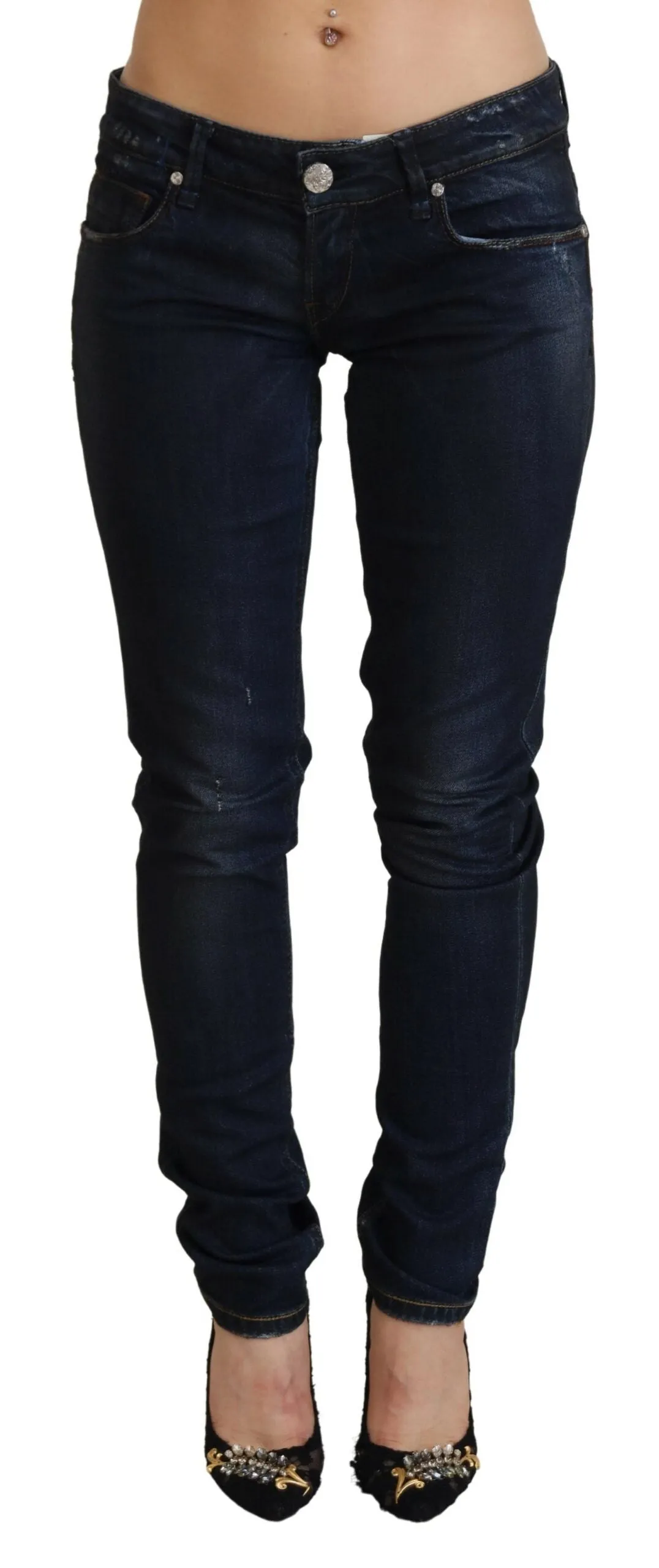 Chic Slim Fit Cotton Denim Jeans sold by Louxly