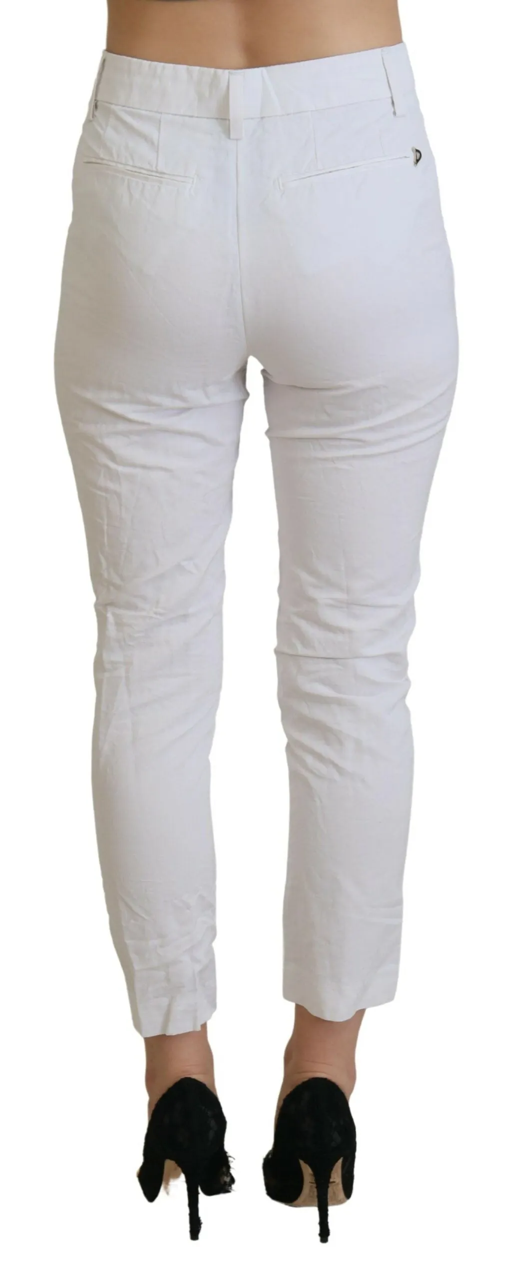Elegant High Waist Tapered White Pants sold by Louxly product image thumbnail 3