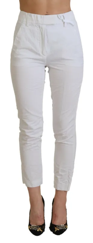 Elegant High Waist Tapered White Pants sold by Louxly