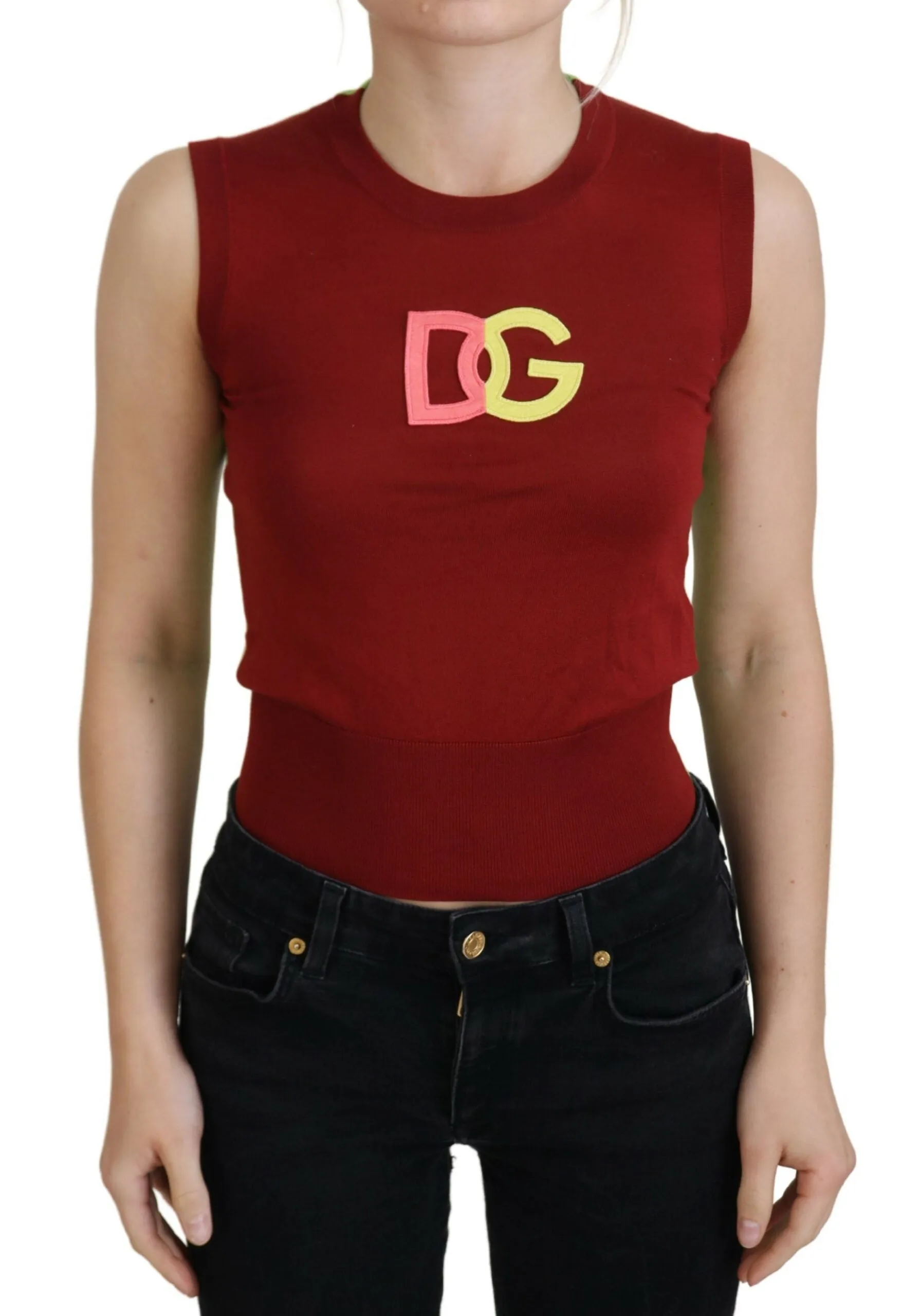 Elegant Silk Casual Top Red Green sold by Louxly