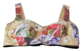 Floral Print Bustier Crop Top sold by Louxly