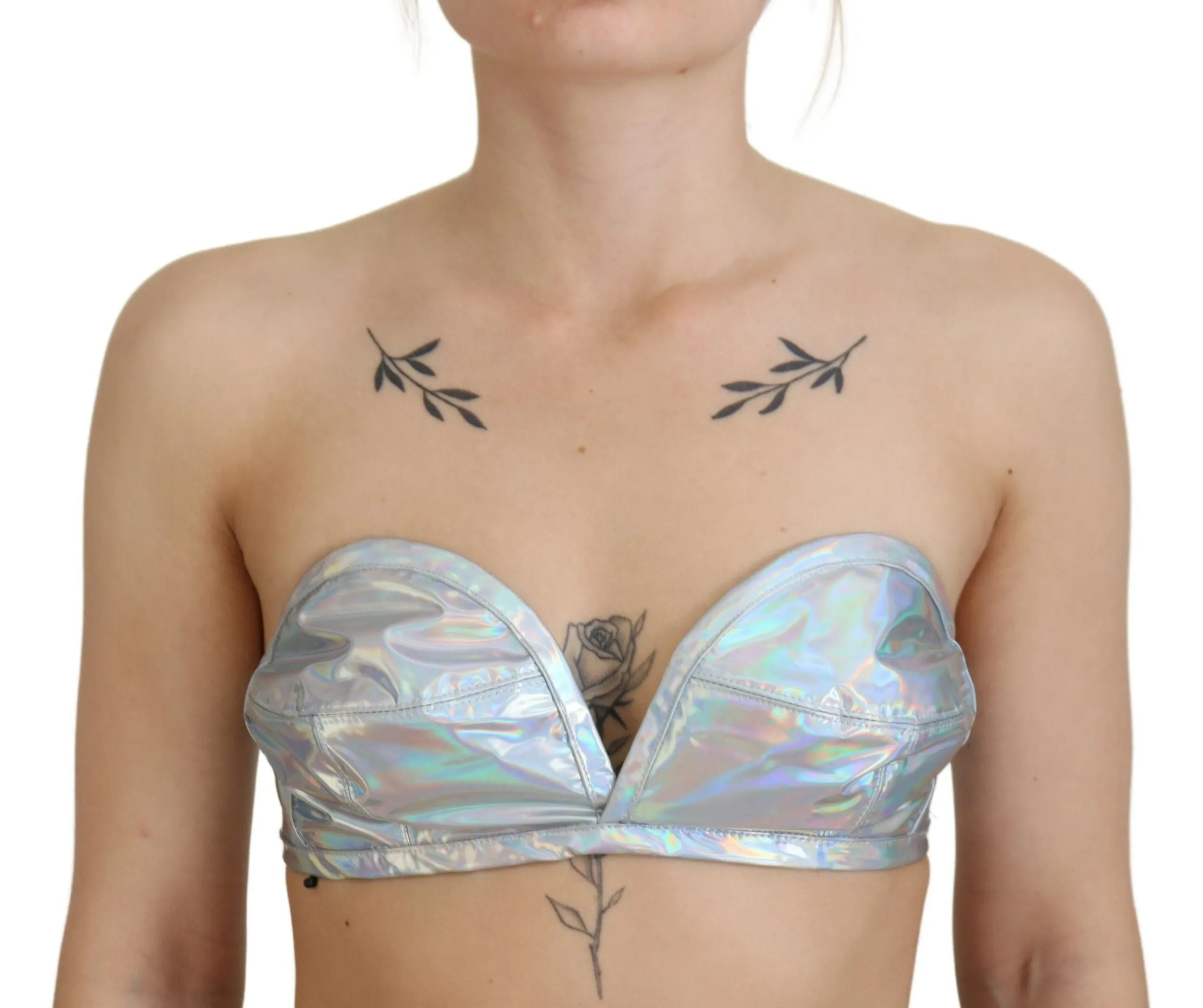 Silver Shimmer Bustier Top sold by Louxly product image thumbnail 4