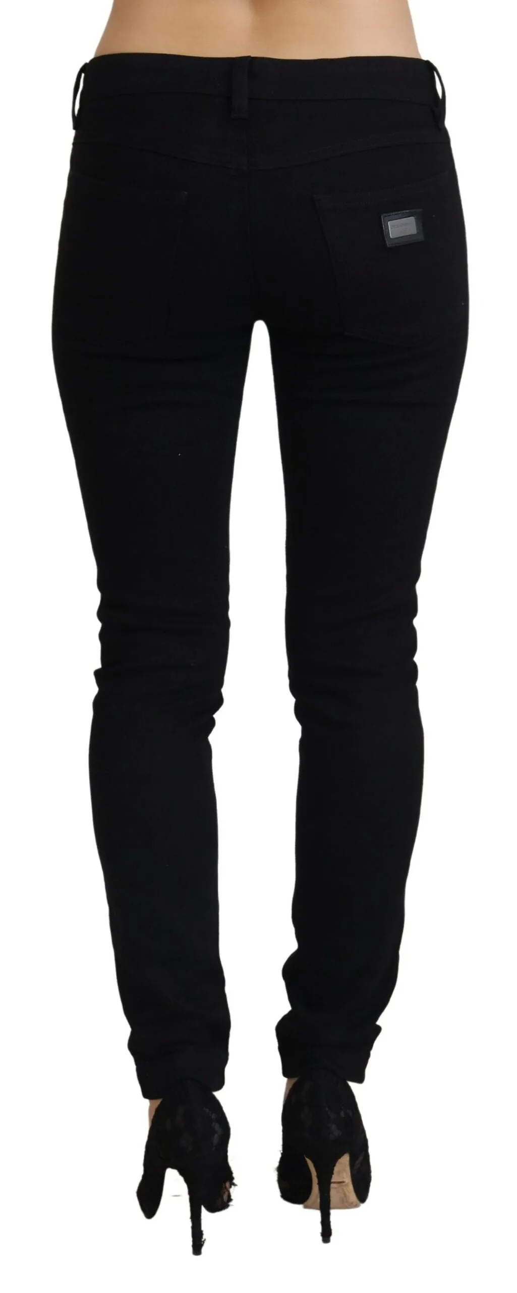 Elegant Black Slim Fit Denim Masterpiece sold by Louxly product image thumbnail 3