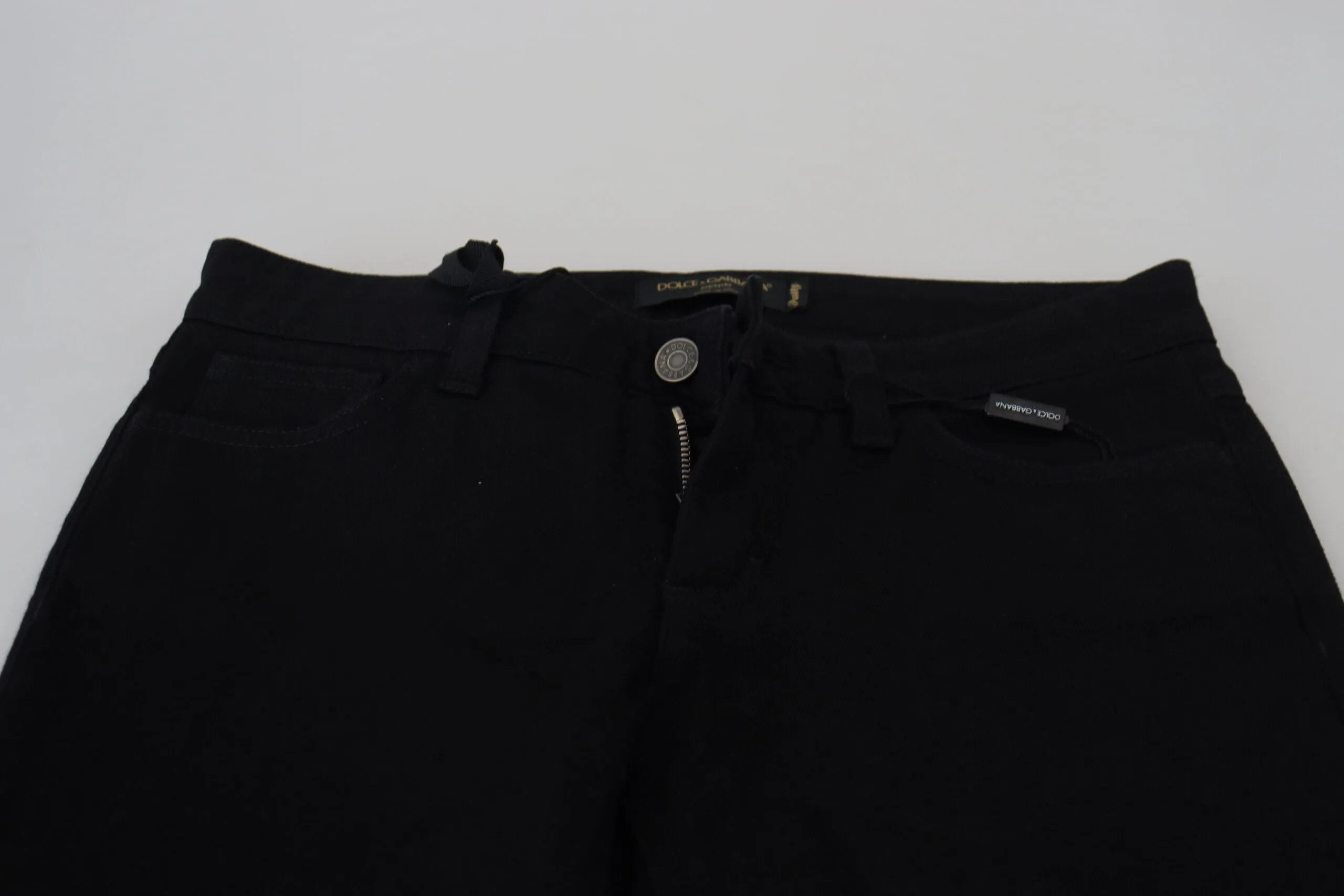 Elegant Black Slim Fit Denim Masterpiece sold by Louxly product image thumbnail 4