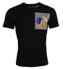 Chic Black Cotton Tee for the Modern Man sold by Louxly