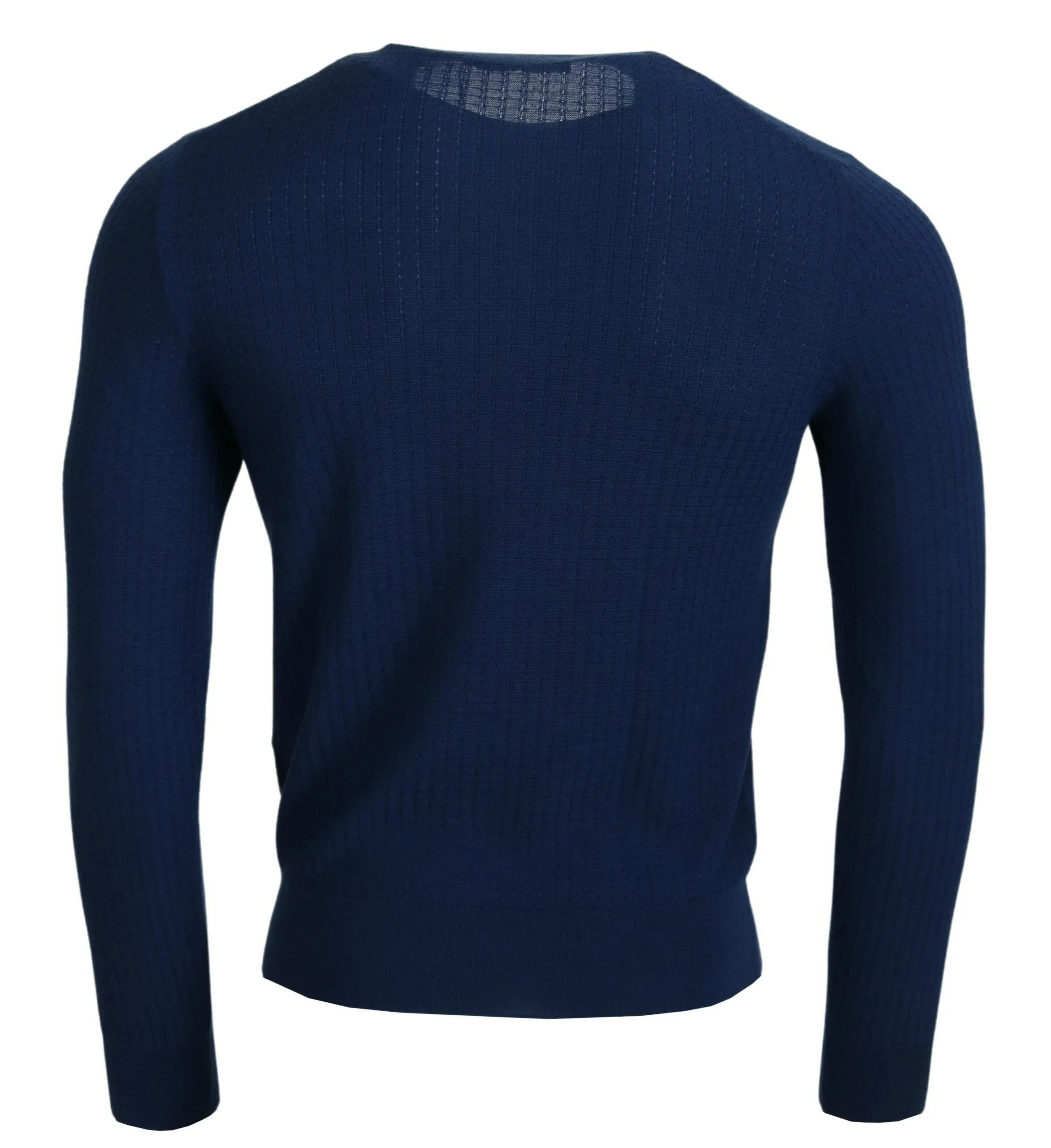 Elegant Blue Cashmere-Silk Men's Pullover sold by Louxly product image thumbnail 3