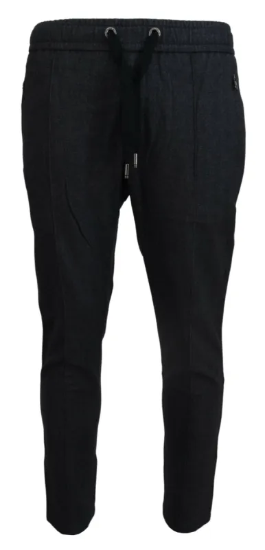 Elegant Grey Cotton Joggers for Men sold by Louxly
