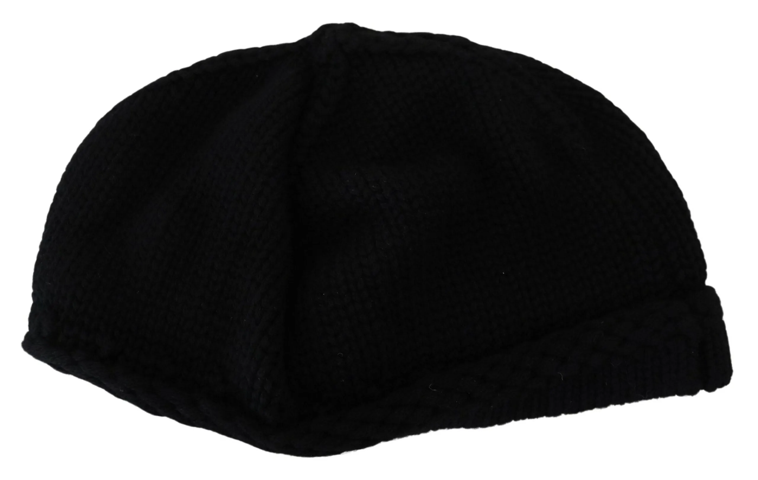 Elegant Black Virgin Wool Beanie Hat sold by Louxly product image thumbnail 5