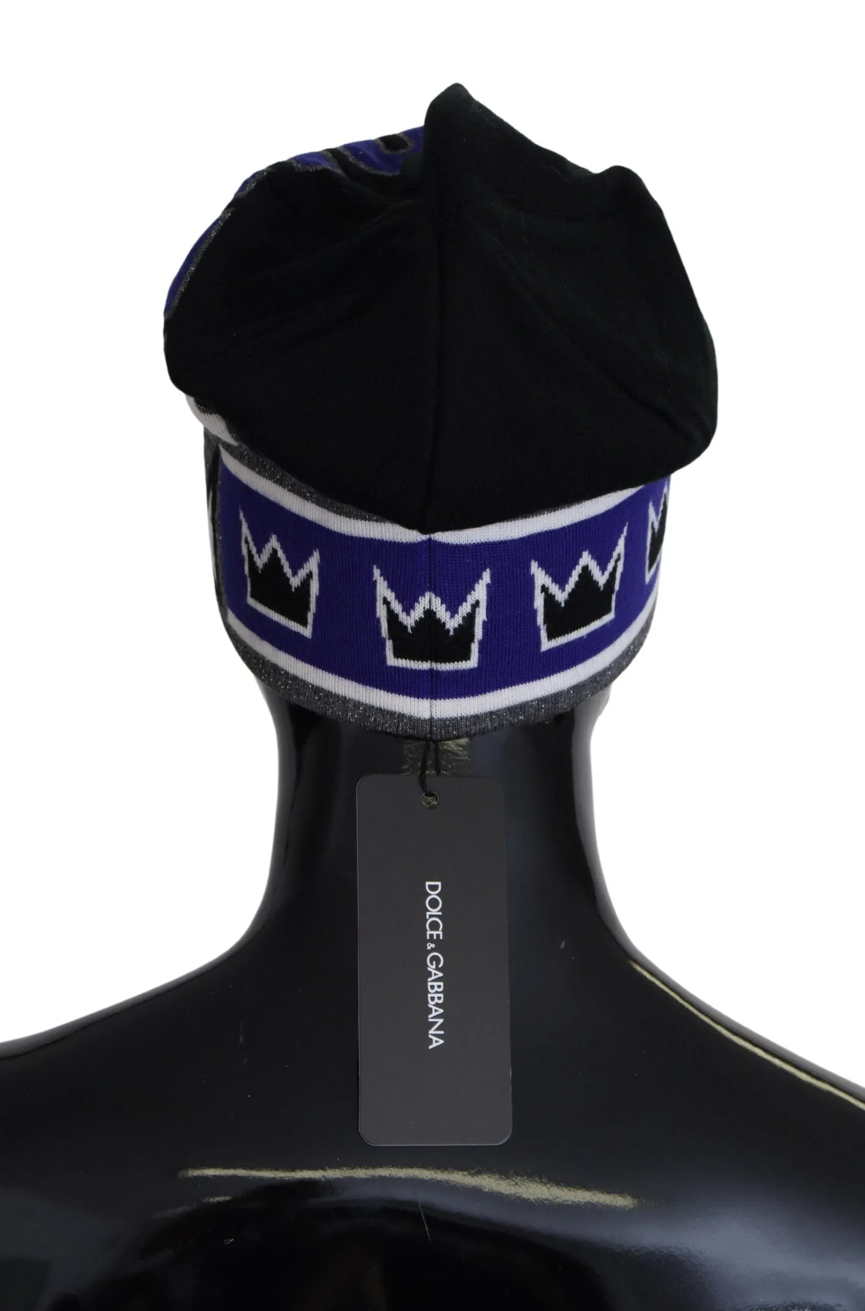 Multicolor Wool Blend Beanie with Queen Logo sold by Louxly product image thumbnail 3