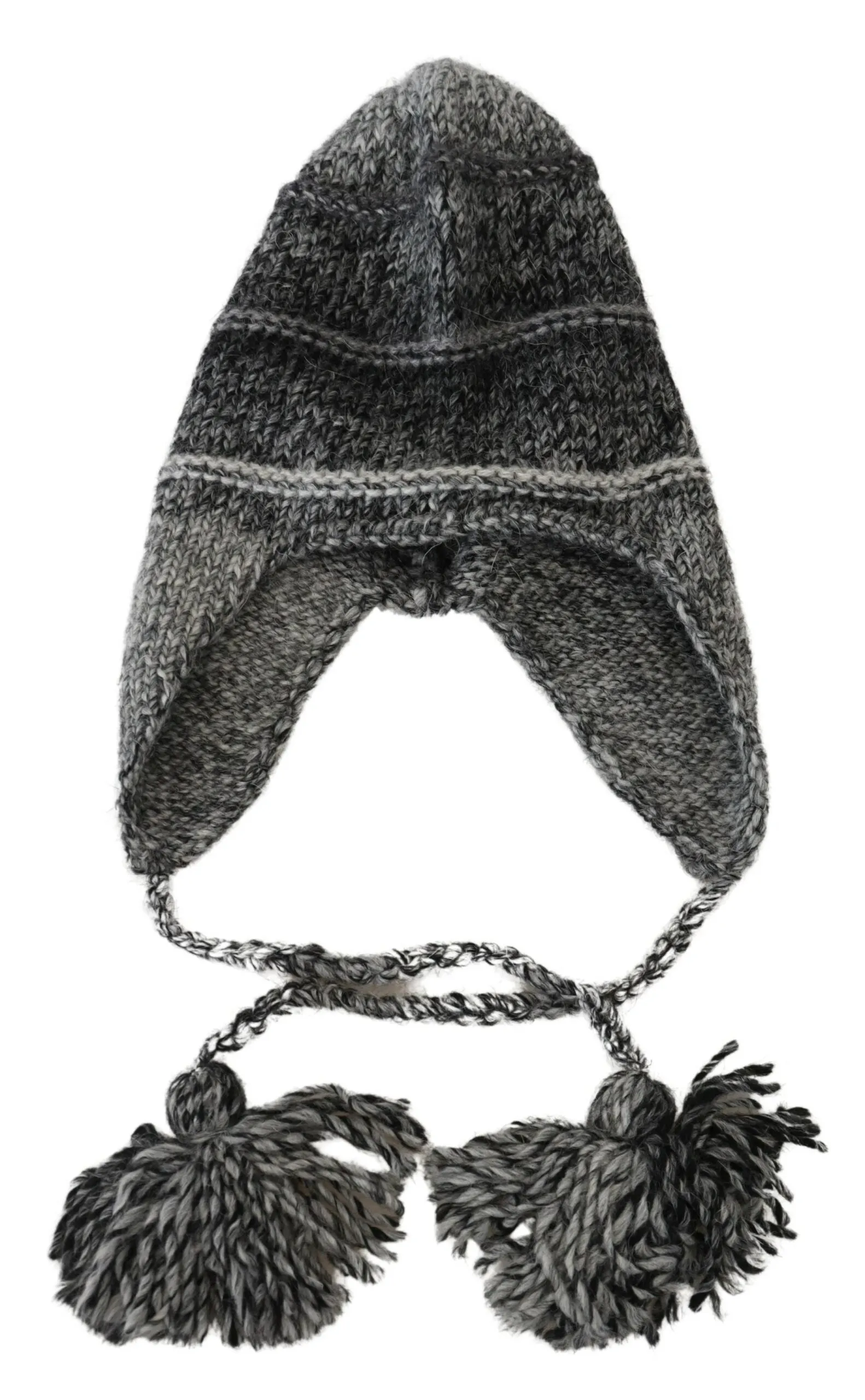 Elegant Gray Knitted Beanie Hat sold by Louxly product image thumbnail 5