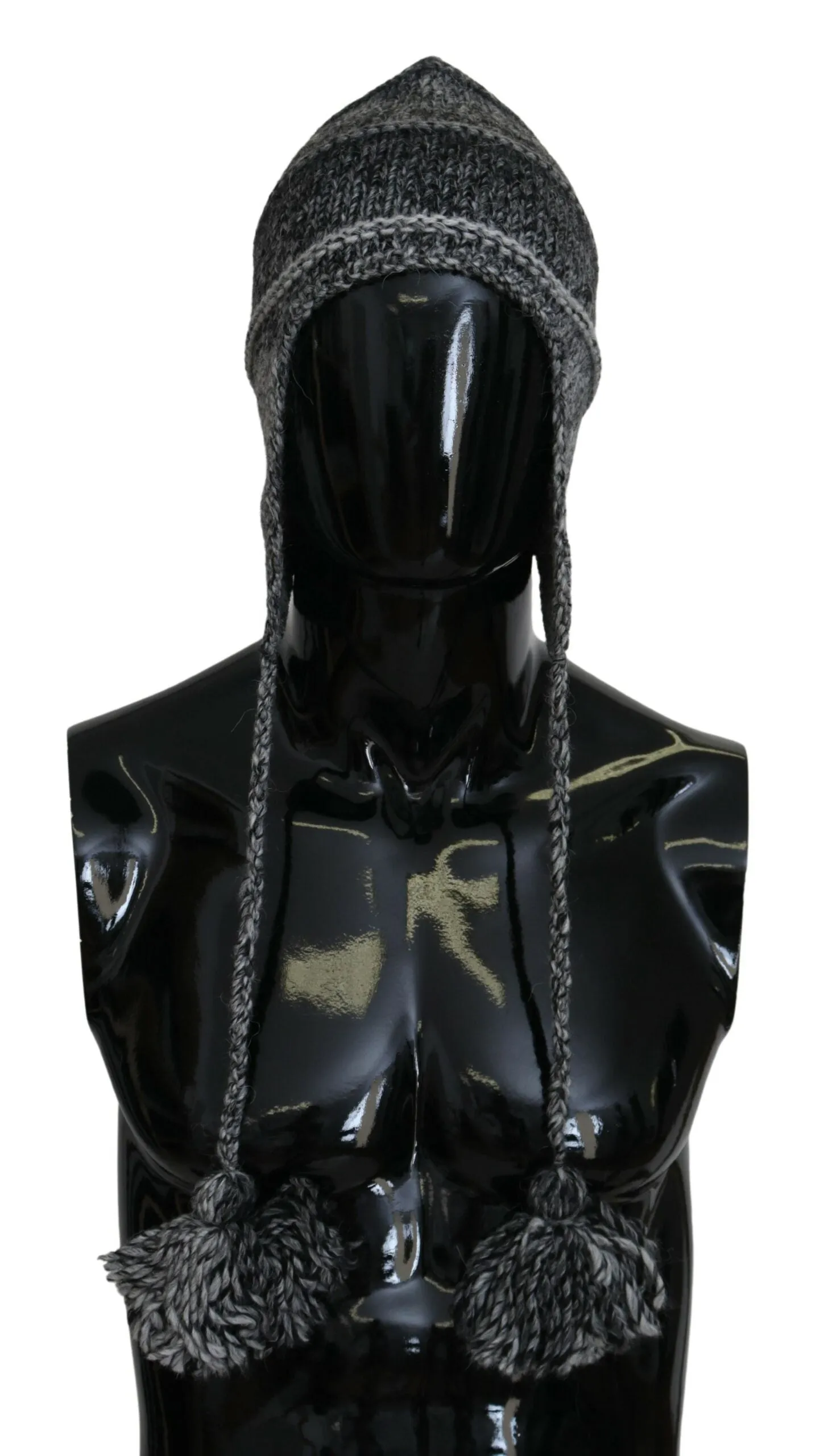 Elegant Gray Knitted Beanie Hat sold by Louxly product image thumbnail 4