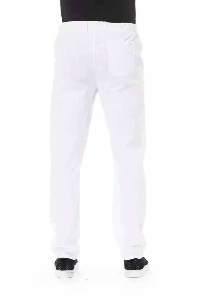 White Cotton Men Trouser sold by Louxly product image thumbnail 3