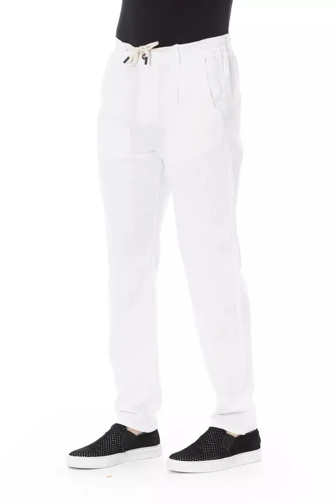 White Cotton Men Trouser sold by Louxly product image thumbnail 2