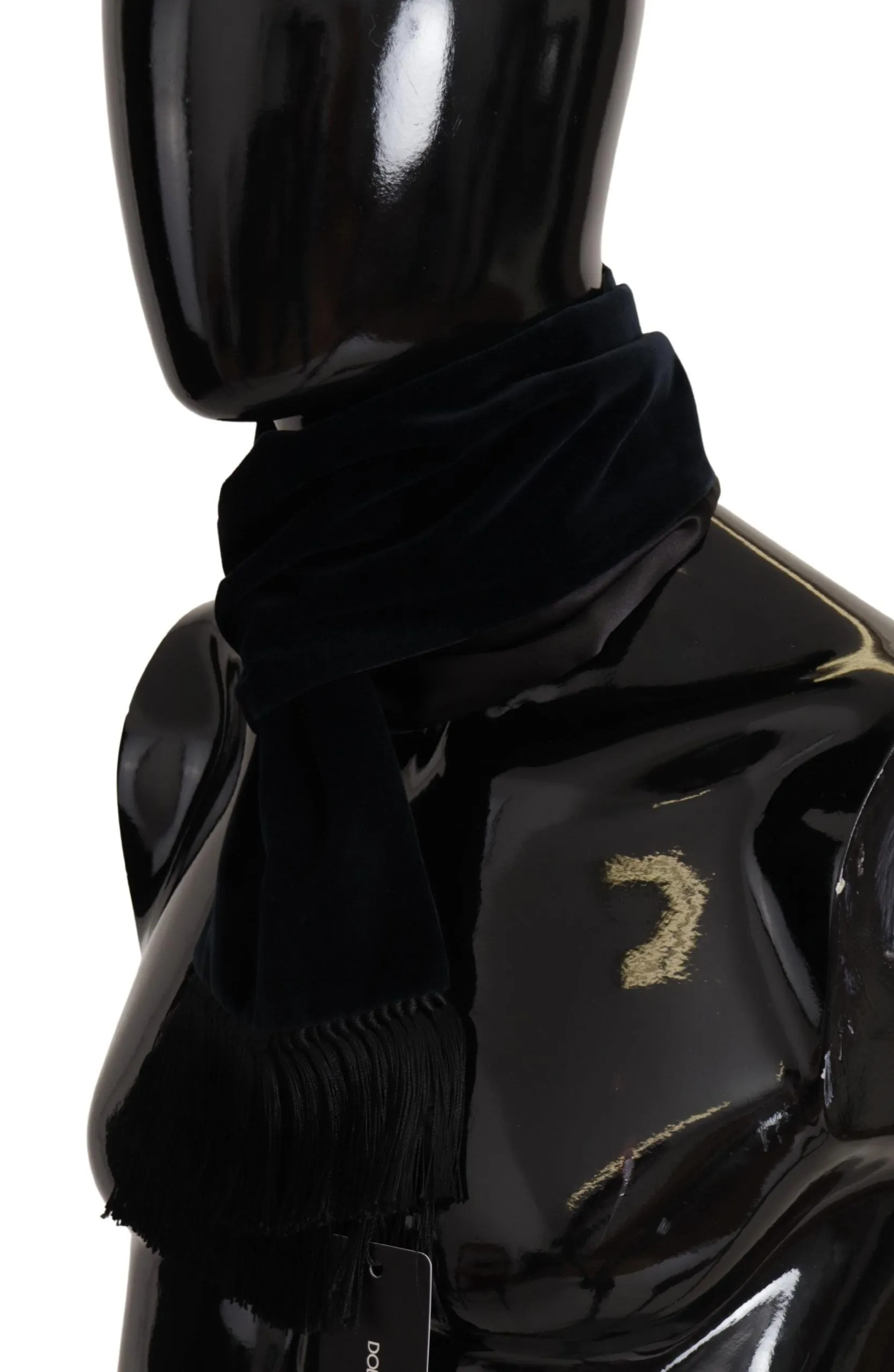 Elegant Dark Blue Cotton Silk Men's Scarf sold by Louxly product image thumbnail 2