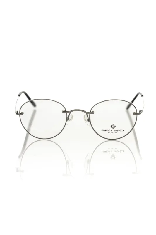 Gray Metallic Unisex Eyeglass Frame made by Frankie Morello
