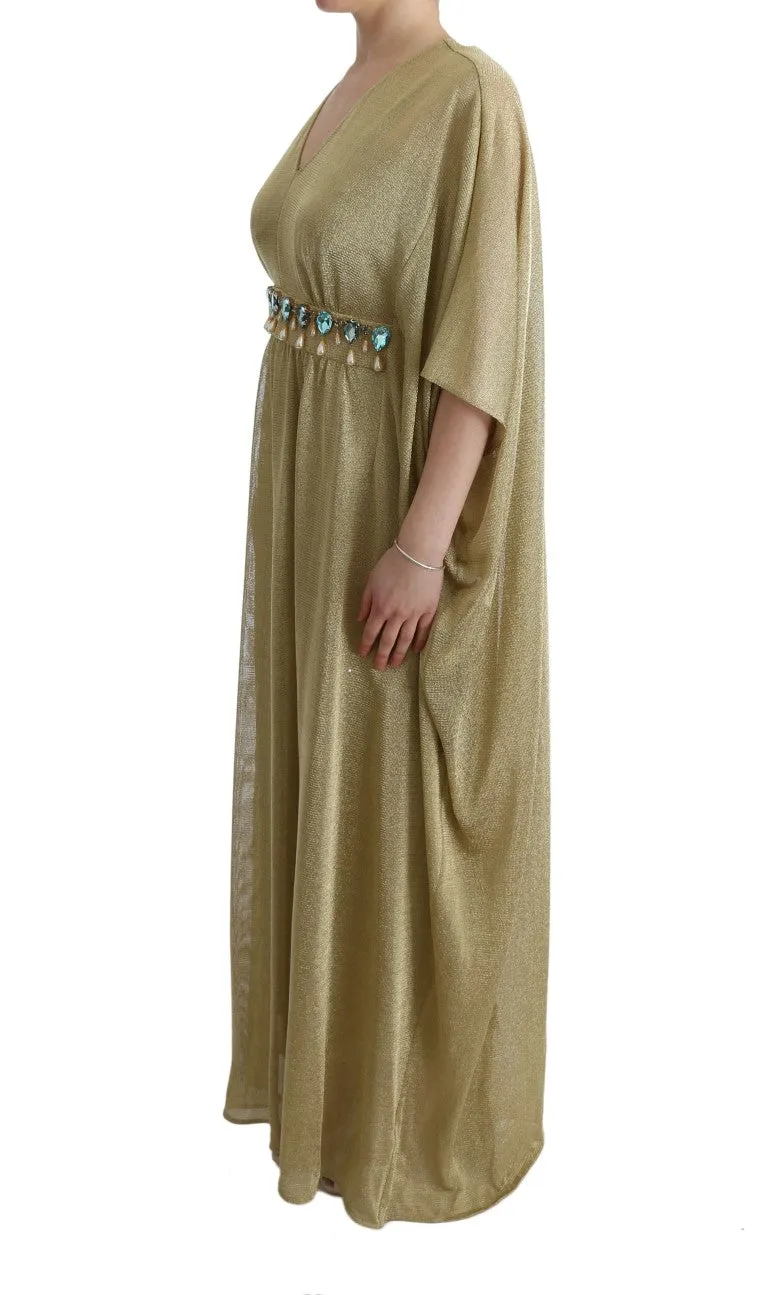 Elegant Gold Shift Gown Dress sold by Louxly product image thumbnail 2