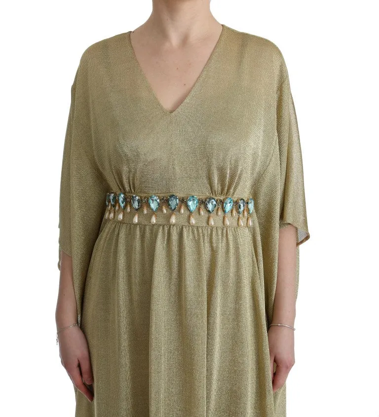 Elegant Gold Shift Gown Dress sold by Louxly product image thumbnail 5