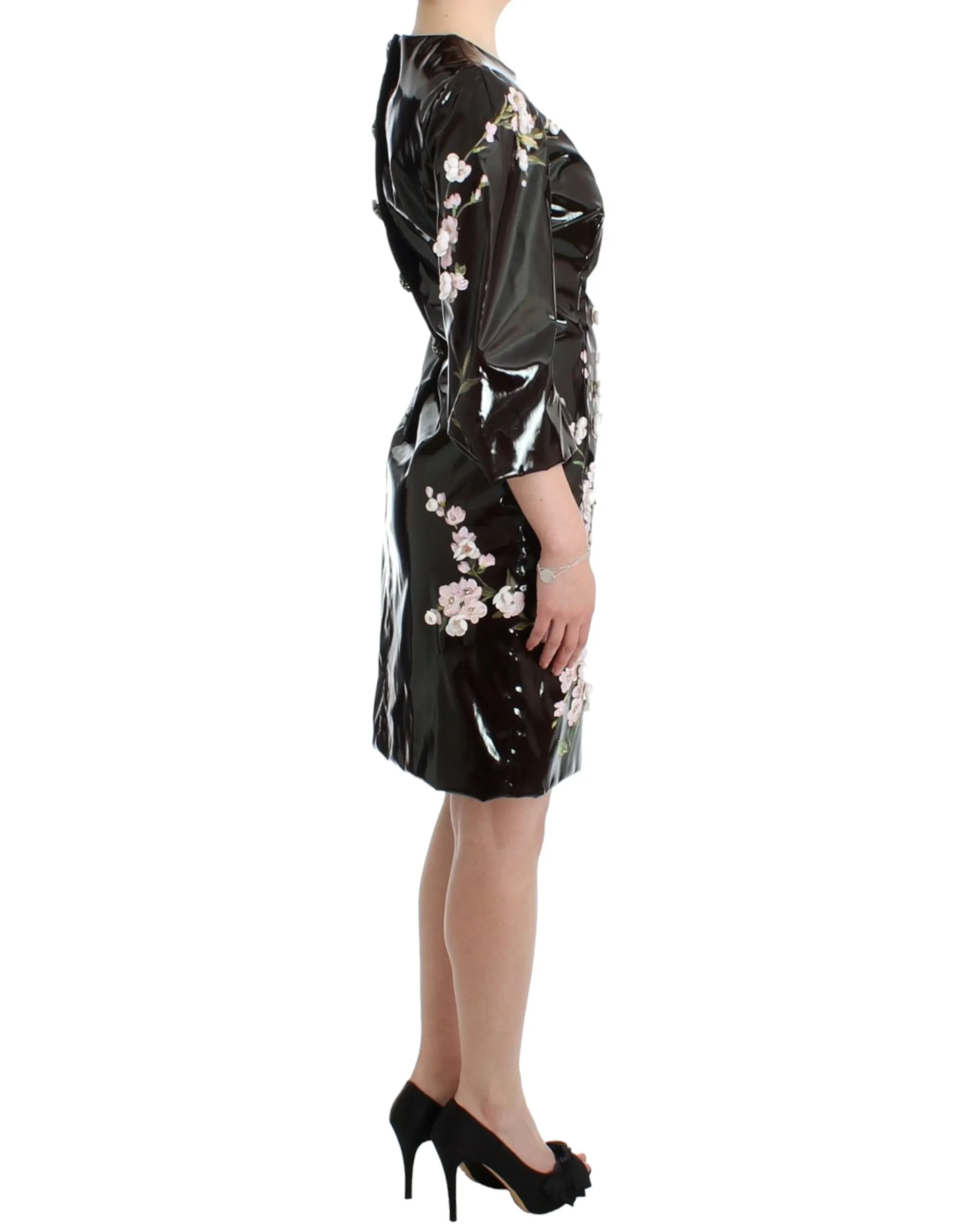 Elegant Floral Embellished Shift Dress sold by Louxly product image thumbnail 4