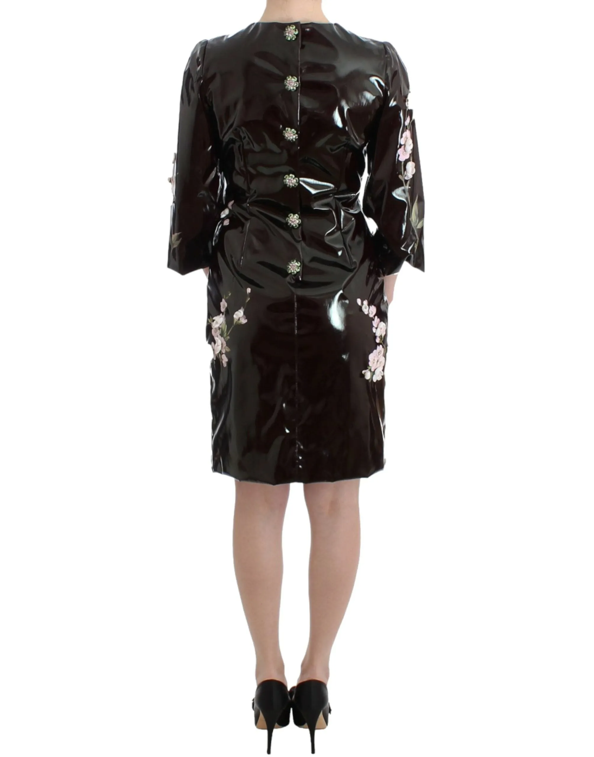 Elegant Floral Embellished Shift Dress sold by Louxly product image thumbnail 3
