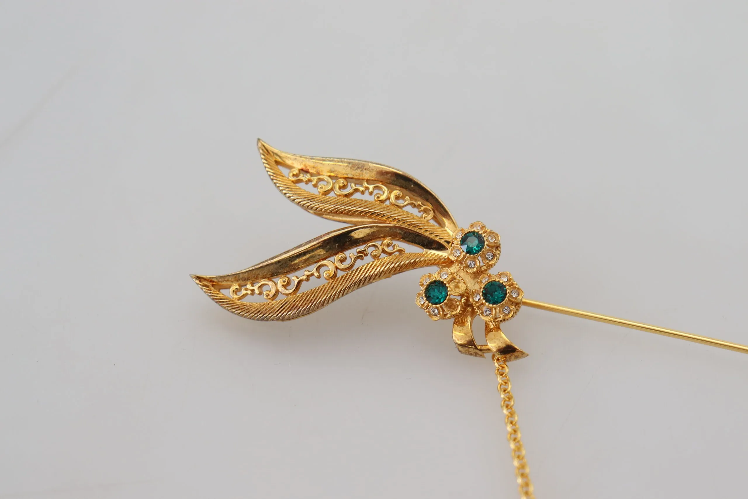 Elegant Gold-Toned Silver Brooch Pin sold by Louxly product image thumbnail 3