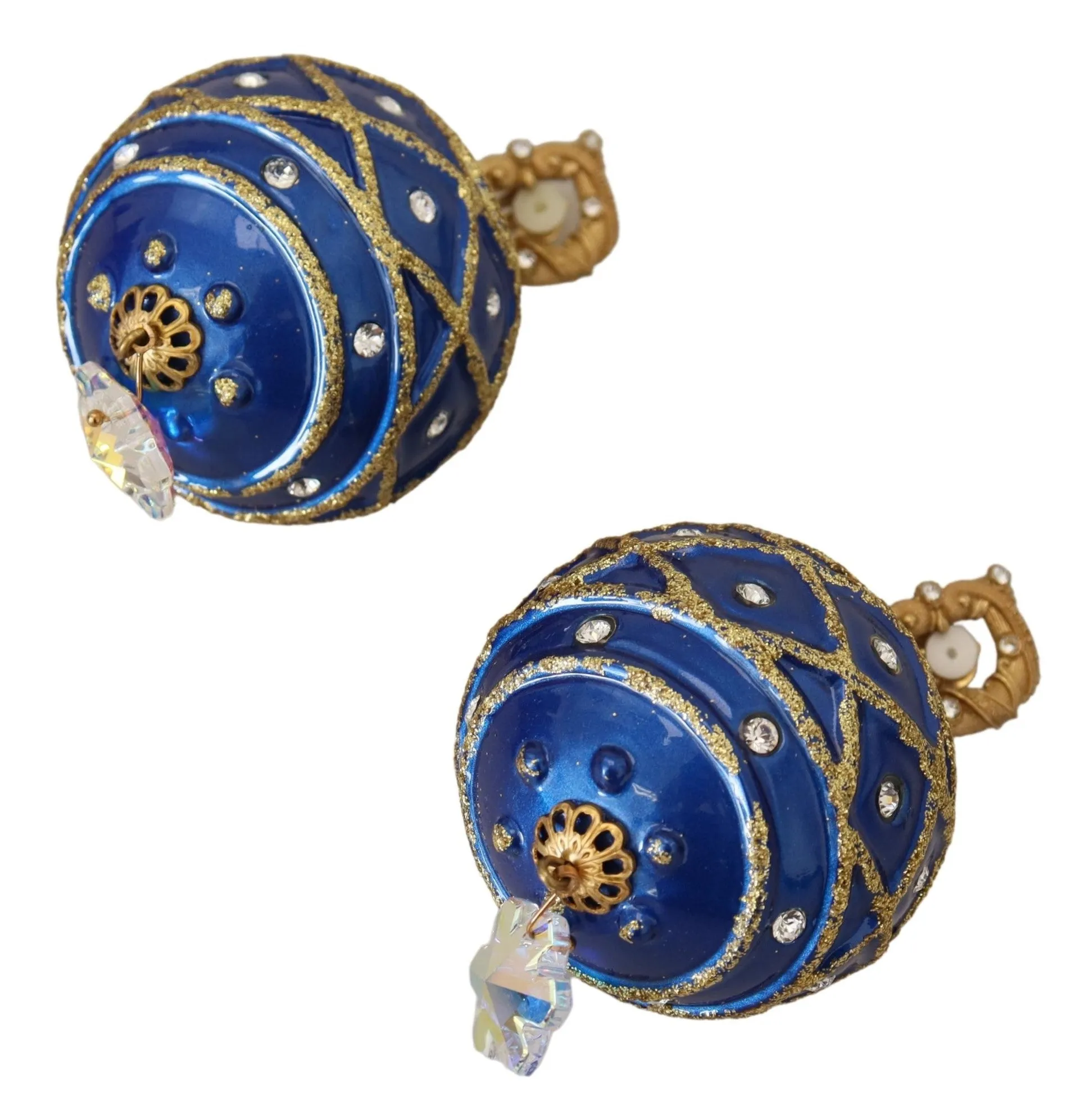 Elegant Dangling Crystal Christmas Ball Earrings sold by Louxly product image thumbnail 4